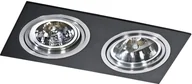 Oprawy, klosze i abażury - Azzardo Oprawa do wbudowania SIRO 2 BLACK GM2200 BK/ALU - - miniaturka - grafika 1
