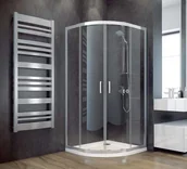 Kabiny prysznicowe - PMD Piramida Modern 80x80 profil chrom połysk szkło przejrzyste - miniaturka - grafika 1