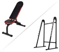Ławki treningowe - Marbo Sport Zestaw MH8 ławka treningowa dwustronna + stojaki wielopoziomowe Marbo Sport - miniaturka - grafika 1