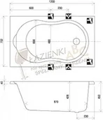 Nogi i stelaże do wanien - Ravak Stelaż 70 Lilia, Vanda, Classic KONCEPTY GPX2240015 - miniaturka - grafika 1