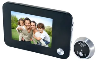 ORNO Elektroniczny wizjer do drzwi 3,5cala z dzwonkiem, podświetleniem nocnym, zoomem i funkcją nagrywania, bateryjny OR-WIZ-1102 OR-WIZ-1102 - Akcesoria do drzwi - miniaturka - grafika 2