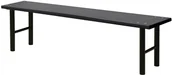 Meble do szkół i przedszkoli - AJ Ławka szatniowa z czarnego laminatu o długości:1500mm 237072 - miniaturka - grafika 1