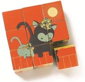 Klocki - Djeco 9-częściowe Rodzinka 01952 - miniaturka - grafika 1