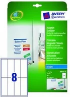 Artykuły biurowe - Avery Zweckform Magnetyczne znaki samoprzylegające; A4, 5 ark./op., 50 x 140 mm, - miniaturka - grafika 1