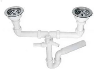 McAlpine syfon zlewozmywakowy rurowy podw. 3,5" z podł. pralki/zmyw. z przel. (HC7HC12-POL) - Syfony - miniaturka - grafika 2