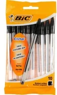 Długopisy - BIC DŁUGOPIS CRISTAL CZARNY 830864 - miniaturka - grafika 1
