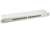 Panele krosownicze - Equip PATCH PANEL 16 PORT 1U KAT.5E EKRANOWANY SZARY (327316) - miniaturka - grafika 1