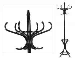 Stema WDR Wieszak drewniany stojący WDR-1/BL - czarny WDR-1/BL - Wieszaki i stojaki - miniaturka - grafika 2