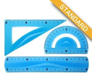 Tetis Zestaw geometryczny elastyczny BL010-NK niebieski - Przybory szkolne - miniaturka - grafika 2