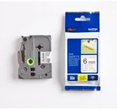 Etykiety do drukarek - Brother TZES211 Taśma Laminowana - druk czarny, tło - 6mm - miniaturka - grafika 1