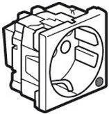 Gniazdka elektryczne - Legrand 078702 MOSAIC 2 MODUŁY GNIAZDO SCHUKO 2P+Z ANTYBAK - miniaturka - grafika 1