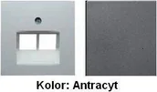 Wyłączniki światła i elektryczne - Merten System M ANTRACYT Pokrywa 2xRJ45 298014 - miniaturka - grafika 1