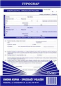 Druki akcydensowe - Typograf Druk Umowa Kupna Sprzedaży Pojazdu 01169 TP085 - miniaturka - grafika 1
