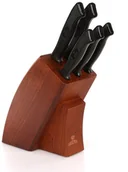 Noże kuchenne - Gerpol ONYKS Zestaw noży kuchennych w bloku (5 elementów) (0204013183) - miniaturka - grafika 1