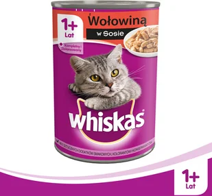 Whiskas Wołowina w sosie 12x400g 16438-uniw - Suplementy i witaminy dla kotów - miniaturka - grafika 2