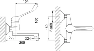Ferro Vasto Medico BVAM3 - Baterie umywalkowe - miniaturka - grafika 2