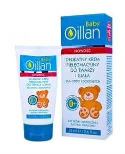 Oillan Baby Delikatny krem do pielęgnacji twarzy i ciała 75ml - Kremy dla dzieci - miniaturka - grafika 2