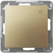 Wyłączniki światła i elektryczne - Ospel Wyłącznik ścienny IMPRESJA MODUŁ światło złoty metalik - miniaturka - grafika 1