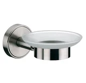 Mydelniczki i dozowniki mydła - Kela Marbea 21581 mydelniczka do mocowania na ścianę, wykonana ze szkła/stali szlachetnej 18/10, wymiary 5,5 x 11 x 3,5 cm, matowa - miniaturka - grafika 1