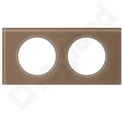 Klawisze i ramki - Legrand 069462 CELIANE RAMKA SZKŁO MOKKA X2 POZ/PIO - miniaturka - grafika 1