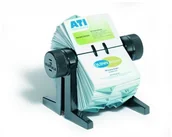 Wizytowniki - Durable Wizytownik obrotowy Visifix Cubo na 300 wizytówek czarny 2447-01 - miniaturka - grafika 1