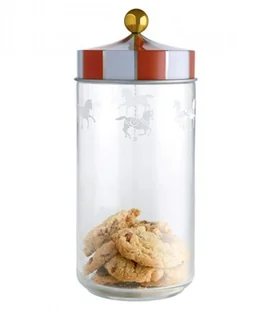 Alessi CIRCUS Słoik hermetyczny ze stalową pokrywką szkło 1,5l (MW30/150) - Pojemniki kuchenne - miniaturka - grafika 2