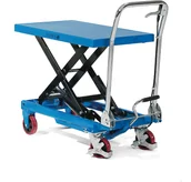 Wózki magazynowe - AJ Hydrauliczny wózek podnoszący. Nośność: Obciążenie:150 kg Wymiary platfor 31022 - miniaturka - grafika 1