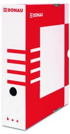 Donau Pudło archiwizacyjne , karton, A4/80mm, czerwone 7660301FSC-04 - Pudła i kartony archiwizacyjne - miniaturka - grafika 2