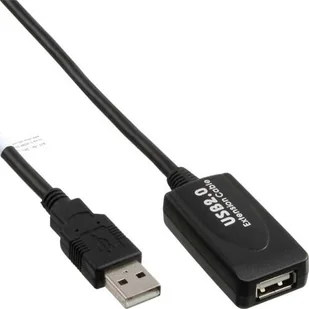 InLine USB 2.0 Aktywny przedłużacz, kabel z wtyczką wzmocnienia sygnału "Repeater", a do gniazda A, 10 m - Kable USB InLine USB 2.0 Aktywny przedłużacz, kabel z wtyczką wzmocnienia sygnału "Repeater", a do gniazda A, 10 m - Kable USB - miniaturka - grafika 1