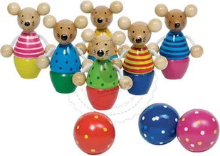 Goki Drewniane kręgle Myszki, -56943 - Gry planszowe - miniaturka - grafika 2