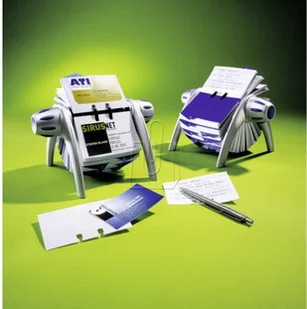 Durable Kartoteka obrotowa Telindex Flip Vegas srebrna 2416-23 - Wizytowniki - miniaturka - grafika 5