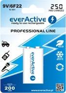 Baterie i akcesoria - akumulatorek everActive 6F22/9V Ni-MH 250 mAh ready to use - miniaturka - grafika 1