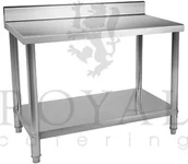 Stoły warsztatowe - 456 Royal Catering 4564346 stół roboczy ze stali nierdzewnej z kantem Royal Cate - miniaturka - grafika 1