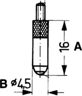 Akcesoria do urządzeń pomiarowych - LIMIT KOŃCÓWKA PÓŁKULISTA DO CZUJNIKÓW ZEGAROWYCH 573/16 - 53181004 - miniaturka - grafika 1