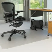 Podnóżki, podpórki, podkładki - Q-Connect PBS Mata pod krzesło na twarde podłogi T 91x122 cm PB031 - miniaturka - grafika 1