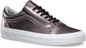 Trampki damskie - Vans obuwie damskie OLD SKOOL ZIP (Metalic Leather) Thistle różowy/True White - miniaturka - grafika 1