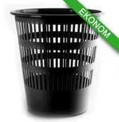 Kosze biurowe - Donau BIELLA Kosz na śmieci 16l duży czarny DN354-2 - miniaturka - grafika 1