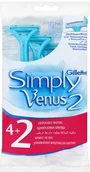 Maszynki do golenia i wkłady - Gillette Simply Venus 2 maszynka jednorazowa do golenia 4 + 2 szt. - miniaturka - grafika 1