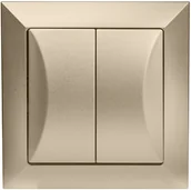 Wyłączniki światła i elektryczne - Timex Opal Łącznik schodowy podwójny satyna 183837 - miniaturka - grafika 1