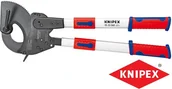 Kombinerki i obcęgi - Knipex Nożyce zapadkowe do cięcia kabli i przewodów do śr. 60/100 mm (95 32 060, - miniaturka - grafika 1