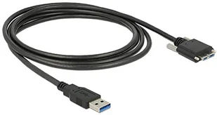 Delock Kabel USB 3.0 typu A męski USB 3.0 typu Micro-B męski ze śrubkami3 m 835 (83599) - Kable USB - miniaturka - grafika 2