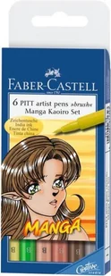 Faber-Castell Pisaki artystyczne Faber Castell - PITT ARTIST PEN MANGA - Kaoiro Set - zestaw 6 szt 167134 - Flamastry - miniaturka - grafika 2