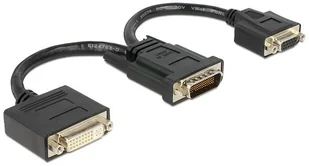 Delock Adapter DMS-59 M > DVI 24+5 F + VGA F 20 cm (65555) - Adaptery i przejściówki - miniaturka - grafika 2