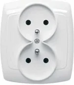 Gniazdka elektryczne - Bingo Elda Gniazdo Podwójne z uziemieniem - miniaturka - grafika 1