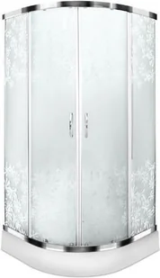 Durasan Parma Flower NK 80 80x80 szkło jasne wzór kwiaty + brodzik + syfon - Kabiny prysznicowe Durasan Parma Flower NK 80 80x80 szkło jasne wzór kwiaty + brodzik + syfon - Kabiny prysznicowe - miniaturka - grafika 1