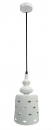 Candellux LAMPA wisząca HAMP 31-51905 metalowa OPRAWA zwis wzorki biały - Lampy sufitowe - miniaturka - grafika 4
