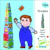 Klocki - Djeco Klocki Piramida Wesołe obrazki - miniaturka - grafika 1