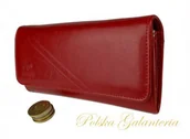 Portfele - Andrus portfel damski (PL) Długi Max z Klamrą skóra Licowa czerwony - miniaturka - grafika 1