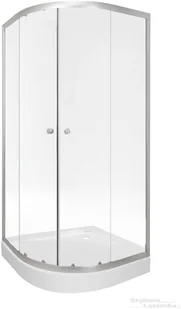 Invena Vitoria 80x80 profil chrom szkło transparentne + brodzik AK-80-081-O/AK-49-285 - Kabiny prysznicowe Invena Vitoria 80x80 profil chrom szkło transparentne + brodzik AK-80-081-O/AK-49-285 - Kabiny prysznicowe - miniaturka - grafika 1