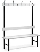 Meble do szkół i przedszkoli - AJ Ławki szatniowe o dł.1500mm z szarego laminatu 237011 - miniaturka - grafika 1